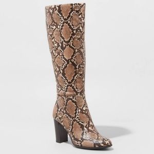 A New Day Brandee Wide Calf Knee High Heel Boots